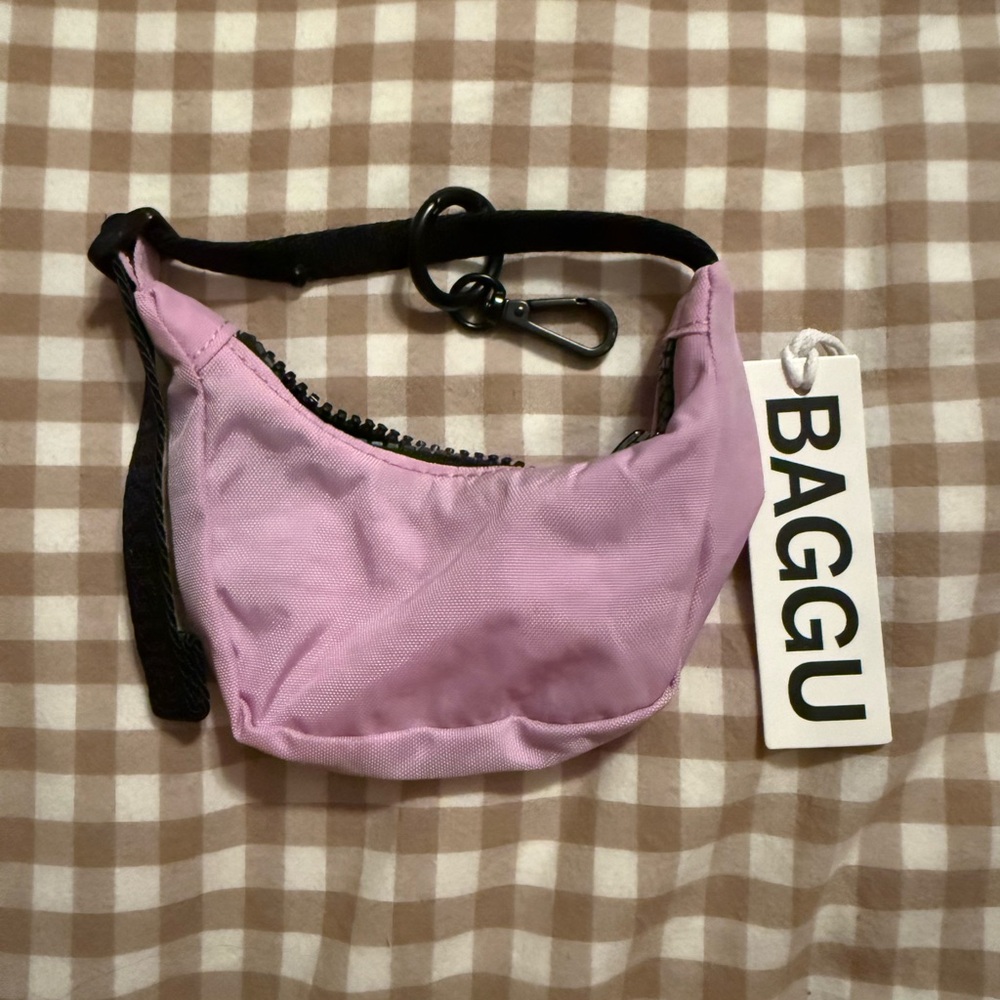 NWT baggu crescent bag charm peony